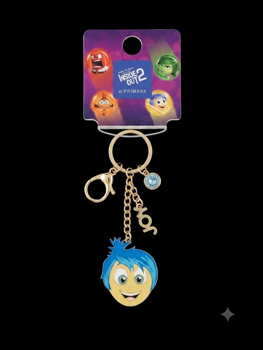 Primark Disney Pixar Inside Out 2 Joy Enamel Keychain Bag Charm NWT